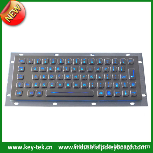 IP65 Dynamic Vandal Proof Stainless Steel Industrial Waterproof Keyboard (K-TEK-A272-BL)